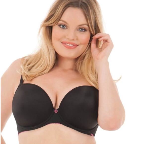 Curvy Kate Smoothie Soul Plunge Bra Black Size 30M (HH) - Picture 1 of 10
